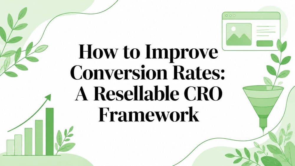 How to Improve Conversion Rates: A Resellable CRO Framework