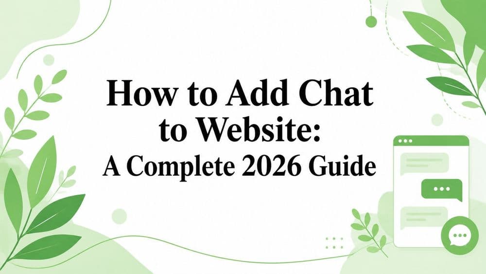 How to Add Chat to Website: A Complete 2026 Guide