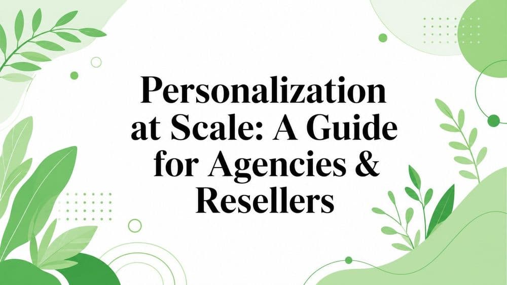 Personalization at Scale: A Guide for Agencies & Resellers