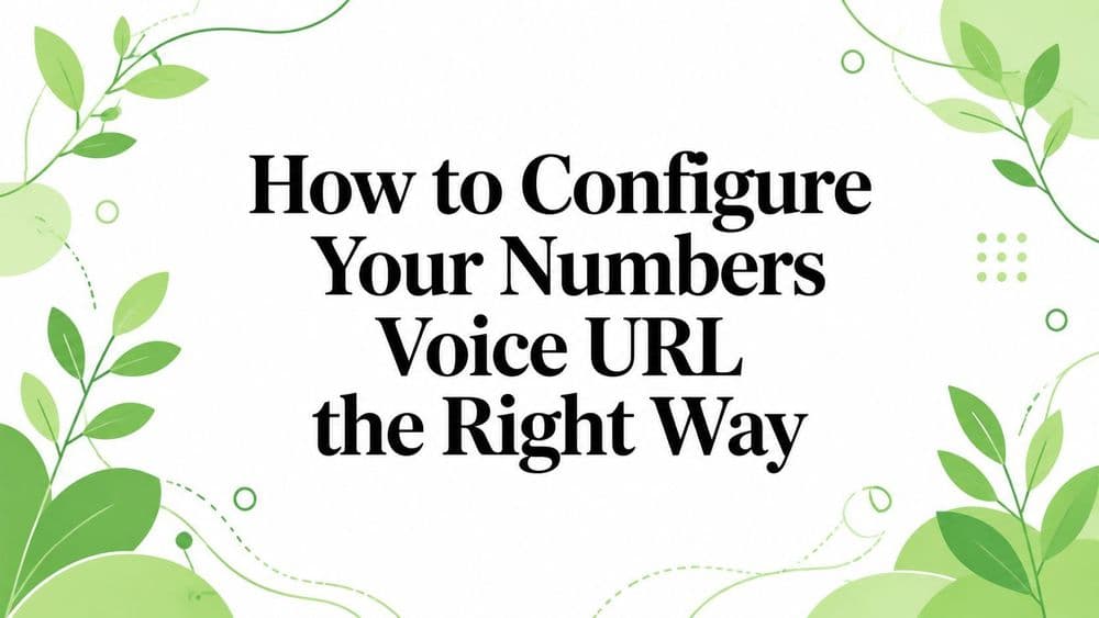 How to Configure Your Numbers Voice URL the Right Way