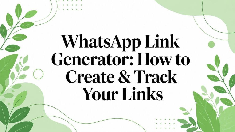 WhatsApp Link Generator: How to Create & Track Your Links