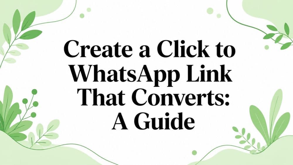 Create a Click to WhatsApp Link That Converts: A Guide
