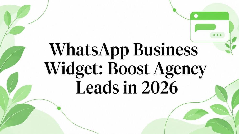 WhatsApp Business Widget: Boost Agency Leads in 2026
