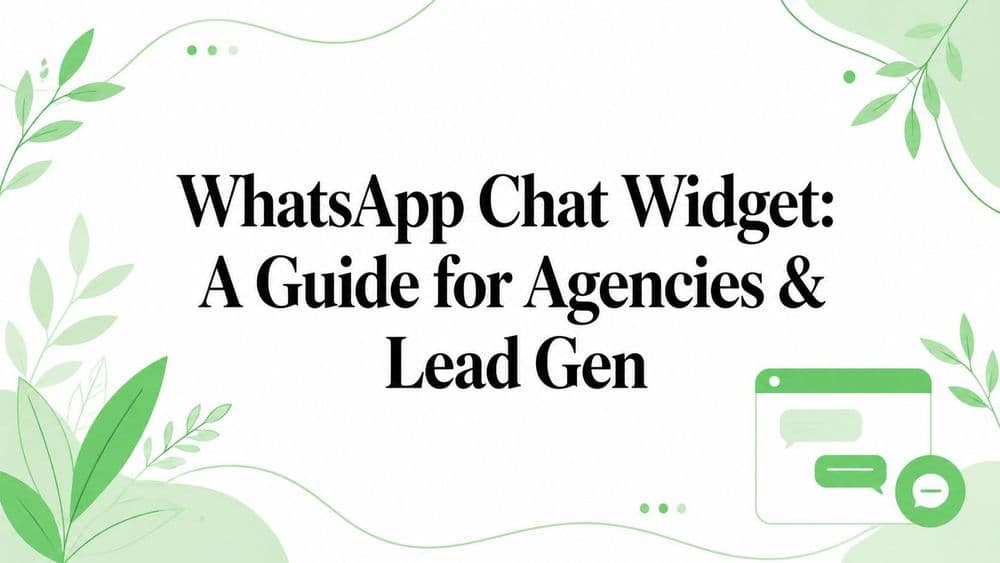 WhatsApp Chat Widget: A Guide for Agencies & Lead Gen
