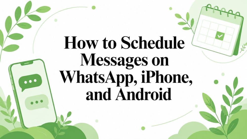 How to Schedule Messages on WhatsApp, iPhone, and Android